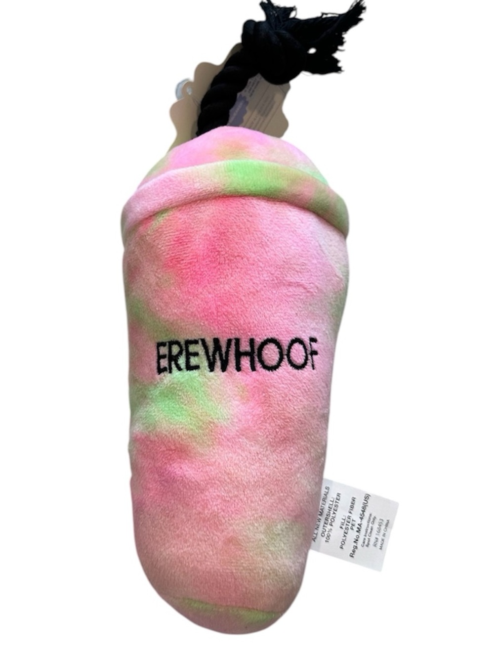 Erewhoof Dog Bottle Cruncher Dog Toy NWT Pink Pet Puppy Gift